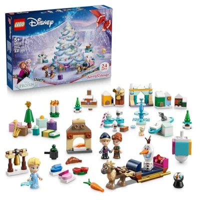 Image of LEGO Disney Frozen Advent Calendar 2025 Buildable Princess Toys for 5+ Year Old Girls &amp; Boys 24 Christmas Surprises incl. Anna Elsa Mini Dolls, plus Cute Animal Figures Gift Idea 43273