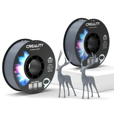 Image of Creality Official PETG Filament Gray, 3D Printer 1.75mm 2Kg, No Tangling, Strong Bonding and Overhang Performance Dimensional Accuracy +/ 0.03mm