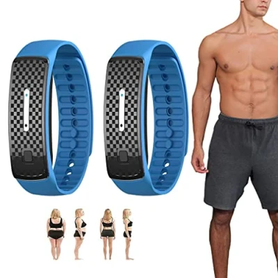 Image of Matteo Ultrasonic Body Shape Wristband, Magnetic Lymphatic Drainage Detox Bracelet, Smart Waterpoof Weight Loss Slim Fit Bracelet for Men and Women (2PCS,Blue)