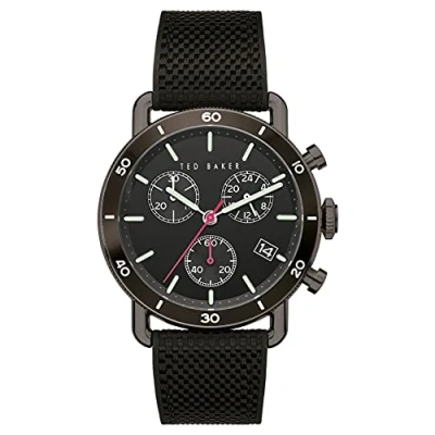 Image of Ted Baker Magarit Mens Chronograph Watch with Black Leather Strap BKPMGF903