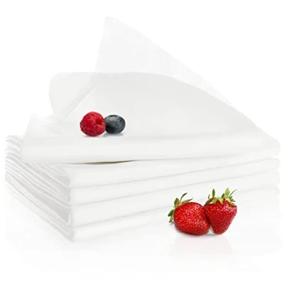 Image of COM FOUR® 5X Cheesecloth, Pass Cloth and Dumpling Cloth, Classic Finely Woven Cloths in White, Reusable, high tensile Strength Even Humidity (05 Pieces White)