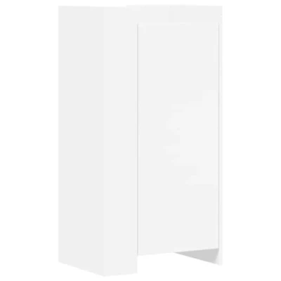 Image of vidaXL White Engineered Wood Shoe Cabinet 52x37.5x100 cm Durable Storage Rack/Cupboard with Ample Shelves
