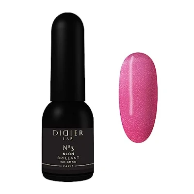 Image of Didier Lab Premium UV Gel Nail Polish Brillant Neon No3 Varnish Art Long Lasting High Gloss Wear Nails Glitter Rich Pigment 8ml