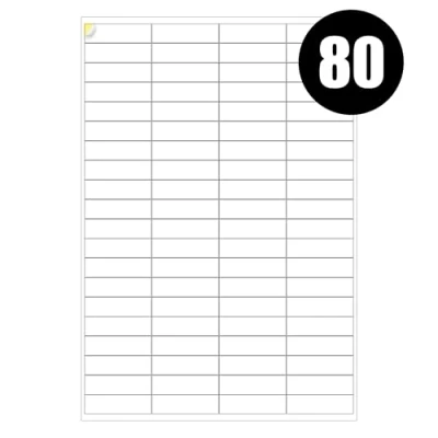 Image of 80 Address Labels Per A4 Sheet, 50 Sheets Label, Self Adhesive Mailing Printer Shipping Label for Inkjet and Laser Printers, Printable Sticky Sheet Sticker [JAM Free]