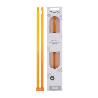 Image of Knit Pro KP51408 10 mm Single Ended Tricot/Afghan Crochet Hook, Multi Colour