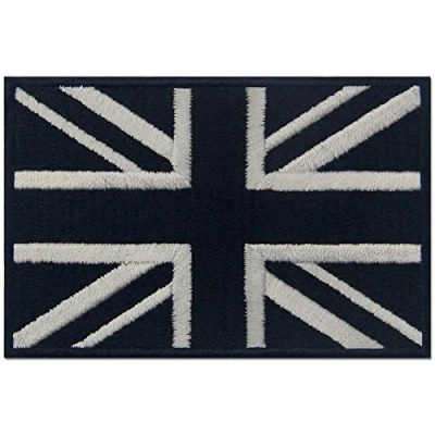 Image of Tactical Great British Union Jack Patch Embroidered England Flag Morale Applique Fastener Hook &amp; Loop UK Emblem