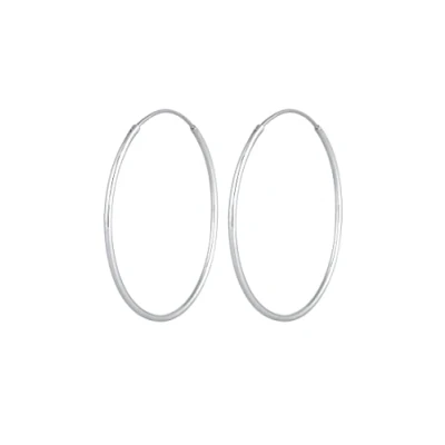 Image of Elli Earrings Ladies Creoles Basic Classic in 925 Sterling Silver