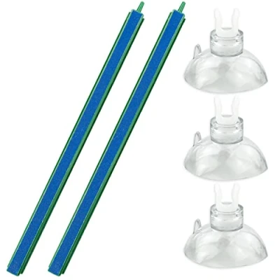 Image of 2pcs Air Stones for Fish Tanks,Fish Tank Stone,12inch 30cm Stone Bar Bubble Diffuser Oxygen Tube Hook Release Bubbler Strip Airstones Pumps Tanks Aquariums