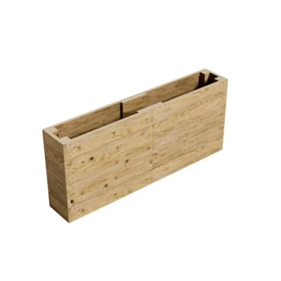 Image of Gro Garden Products Wooden Raised Bed 30cm L x 180cm W 76cm H Large Planters for Vegetables, Herbs, or Flowers Trough Planter Box with FSC Tanalised Timber