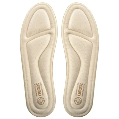 Image of riemot Memory Foam Insoles for Men and Women,Replacement Shoe Inserts Sports Shoes,Trainers,Sneakers,Work Boots Walking Shoes,Comfort,Cushioning, 4, Women Beige