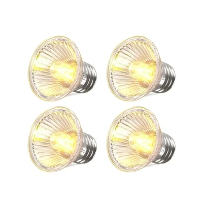 Image of GlowUp UVA UVB Bulb Tortoise 75W, E27 Reptile Heating Dimmable UVA+UVB Full Spectrum Sun Lamp Basking Screw in Halogen Heat for Turtle Tank Vivarium Lizard Bearded Dragon Snake(4 Pack