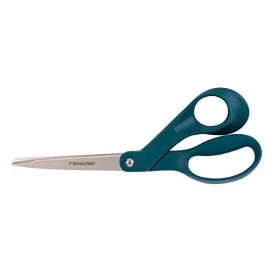 Image of Fiskars Scissors, Stainless Steel, Adriatic Blue, 8 inch