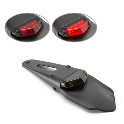 Image of Alchemy Parts Motorbike Rear Mudguard Fender LED Stoplight Taillight for Supermoto Trail Bike Motocross Tinted Lens