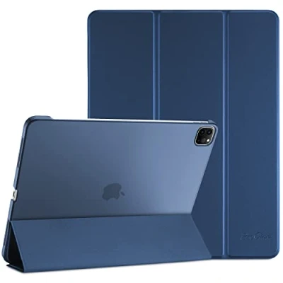 Image of ProCase Smart Case for iPad Pro 11 Inch 2022/2021/2020/2018 (4th /3rd /2nd /1st Generation), Slim Stand Hard Back Shell Cover Darkblue