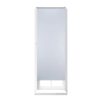 Image of Relaxdays Thermal Blackout Blinds, Heat Protection, Side Pull Roller Shades, No Drilling, 80x210cm, White