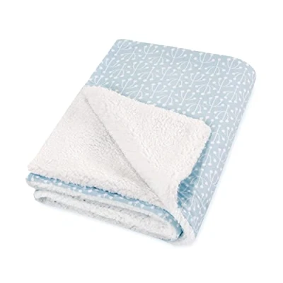 Image of Julius Zöllner Winter Blanket Made of Cotton Jersey and Cuddly Teddy Fabric, Size 70 x 100 cm, in Germany, Oeko Tex® Standard 100, Planty