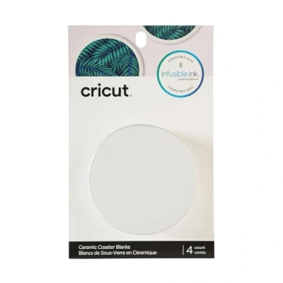 Image of Cricut 2006582 Infusible Ink Round Coaster Blank, White, One Size