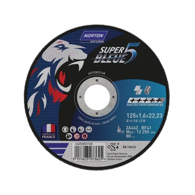 Image of 25x Norton Saint Gobain 125X1.6X22.23 T41 NOR SB4 A46Z Cutting Disc