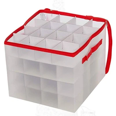 Image of Christmas Bauble Decorations Storage Box. Holds 64 Baubles