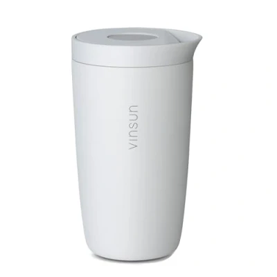 Image of VINSUN Travel Mug for Coffee to go 350ml Leak Proof, Double Walled Insulated, Stainless Steel Hot &amp; Cold Drinks with Quick Press Closure