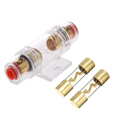 Image of ETOPARS 30A Inline AGU Fuse Holder Car Automotive Audio Power Safety Protect Glass Tube Gold Plated With 2Pcs for 4 6 8 Gauge Wire