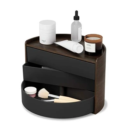Image of Umbra Moona Jewelry Box, Black/Walnut