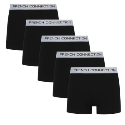 Image of French Connection &#039;FC51&#039; Mens Multipack Boxer Shorts Cotton Stretch, 5 Pack, Soft and Breathable Underwear (Large)
