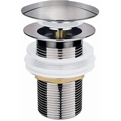 Image of Oladwolf Basin Sink Waste, Modern Pop Up Click Clack, Nickel Plated, Solid Brass, Unslotted Design