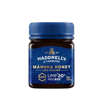 Image of Haddrell&#039;s of Cambridge Manuka Honey UMF 20+/MGO 850+ Natural Premium New Zealand 250g