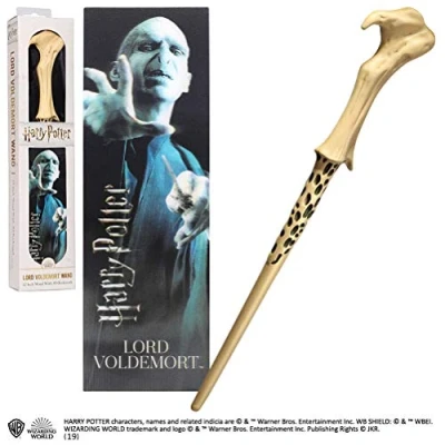 Image of The Noble Collection Lord Voldemortpvc Wand and Prismatic Bookmark