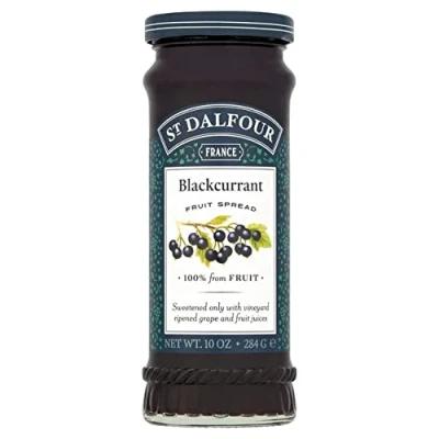 Image of (3 PACK) St Dalfour Blackcurrant Fruit Spread 284g 3 PACK BUNDLE