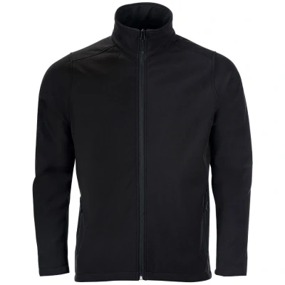 Image of SOLS Mens Race Full Zip Water Repellent Softshell Jacket (Black) Size X Large