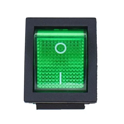 Image of RELAND SUN 5pcs KCD4 Rocker Switch 4 6 Pin 2 3 Position DPST Boat Toggle 32x25mm (4pin 2Position,Green)