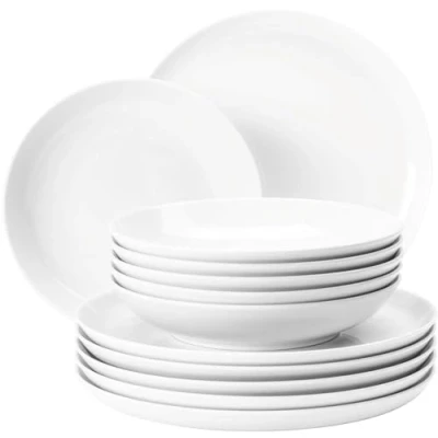 Image of Seltmann Weiden 12 Piece Round Dinner Set Lido Plain
