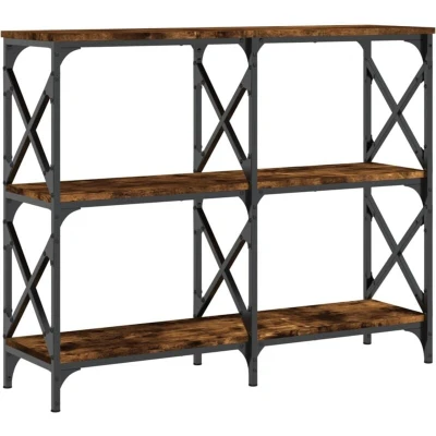 Image of vidaXL Console Table Smoked Oak 100x28x80.5 cm Engineered Wood