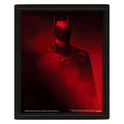 Image of Pyramid International The Batman Canvas Print Lenticular Poster (Vengeance Design) 3D Holographic 10 x 8 Official Merchandise