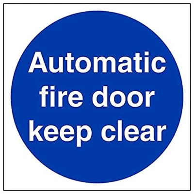 Image of V Safety Eco Friendly Fire Door &amp; Mandatory Automatic Keep Clear 100 X 100mm
