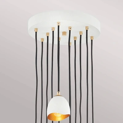 Image of Lisa McDennon by Hinkley Nula 12 Light Pendant Shell White, Luxe Gold