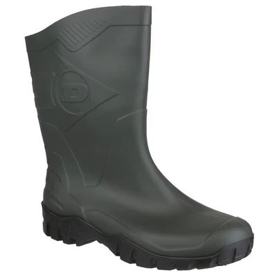 Image of Dunlop Mens 21858 35225 Green Dee Calf Unisex Wellington Boot 6.5