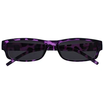 Image of OPULIZE Purple Tortoiseshell Lightweight Comfortable Reading Sunglasses UV400 Mens Womens S32 5 +1.50