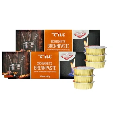 Image of Till Fondue Gel 3 x 80g pots per Pack Different Sets (2X Set of (6 Pieces))