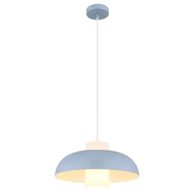 Image of Globo Lowe hanging light, blue matt, Ø 38 cm, metal