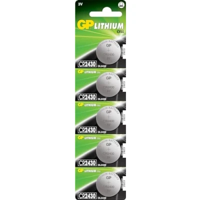 Image of Gpbattery 656.278UK CR2430, 3V, 270mAh, 3.0 x 24.5mmØ 5 PACK