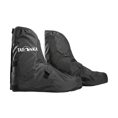 Image of Tatonka Cycling Overshoes Velo Gaiter S (Size 35 38) Waterproof with Reflective Stripes and Adjustable Leg Width Size (Shoe Men Women Black
