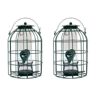 Image of Pack of 2 Wild Bird Seed Feeder Cage with Squirrel Guard
