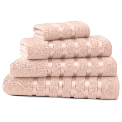 Image of GC GAVENO CAVAILIA 500 GSM Blush Pink Hand Towels For Bathroom Super Absorbent &amp; Quick Drying Egyptian Cotton Set Spa Gym Towel 4 Pack 50 x 80 Cm