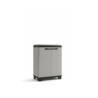 Image of KETER 246640 Recycled Plastic Sorting Bin, Grey/Black, 680 x 390 920 mm, PP