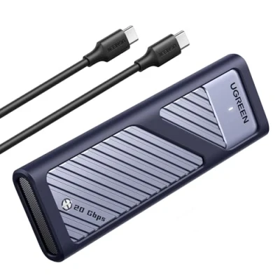 Image of UGREEN M.2 NVMe and SATA SSD Enclosure, 20Gbps Enclosure with USB 3.2 Support Gen2 x 2, UASP &amp; TRIM, Aluminum Caddy for M/B+M Key in Size of 2230/2242/2260/2280