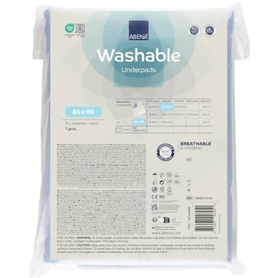Image of ABENA Washable Incontinence Bed Pads 90x85cm Pack of 1 That Can Be Used As Protectors for Incontinence, Maternity Mats and A Potty Training Mattress Protector.