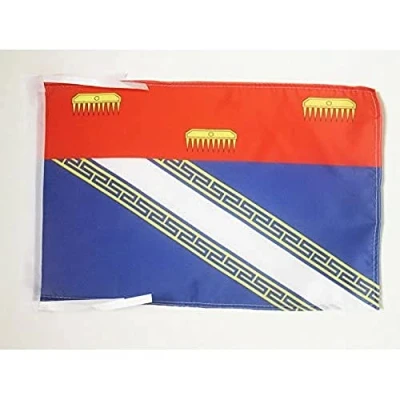 Image of AZ Flag French Department of Ardennes 18&#039;&#039; x 12&#039;&#039; 100% Polyester France Small Banner with Two Cords Fade Resistant Vivid Colors 18x12 in 45x30 Cm
